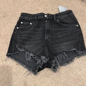 ZARA black jean shorts